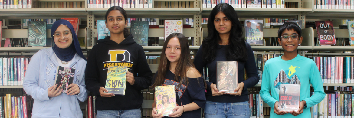 Teens with books