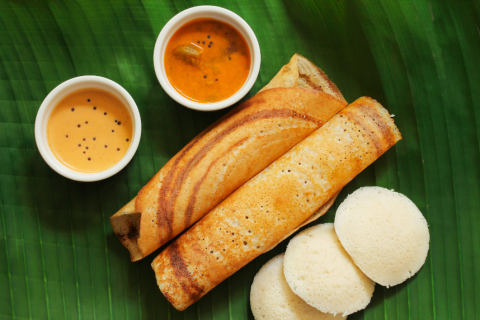 Image of dosa and dips