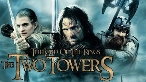 poster of Legolas, Aragorn, and Gimli pictured above The Lord of the Rings: The Two Towers graphics