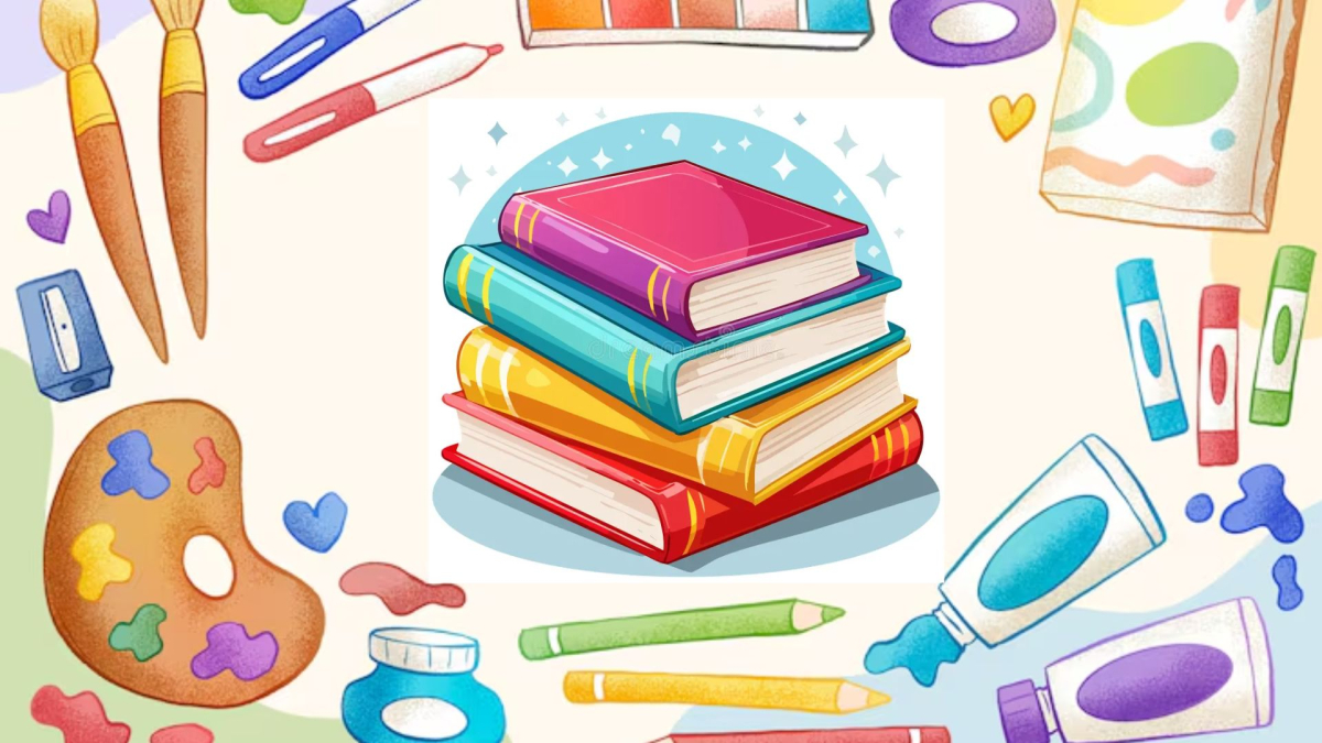 Books and art supplies