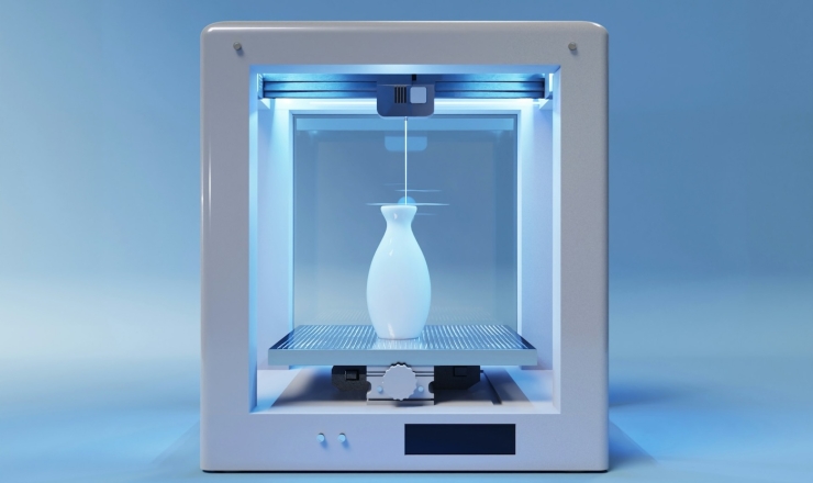 3D printer printing vase